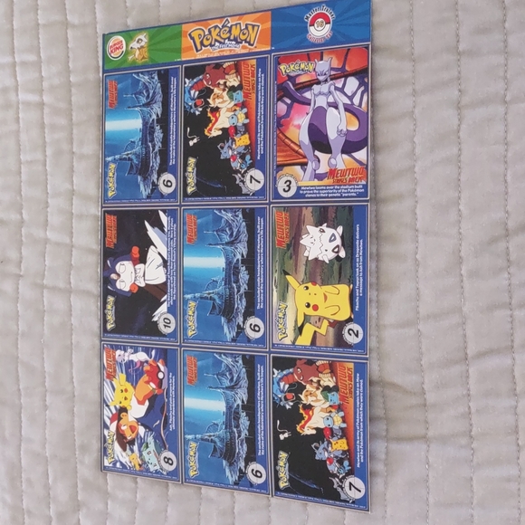 Pokemon Cards Burger King issues, 4 sheets - Picture 5 of 9